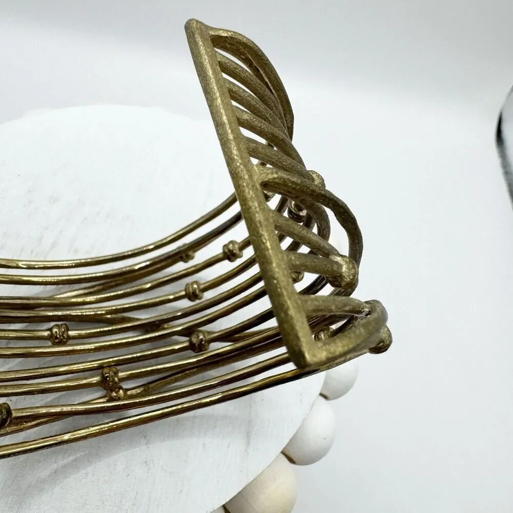 Rivka Friedman 18K Gold Clad Wrapped Mina Cuff Knotted Statement Bracelet